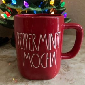 Rae Dunn PEPPERMINT MOCHA red mug